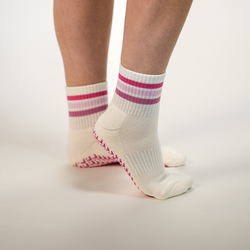 Pretty In Pink Grip Socks