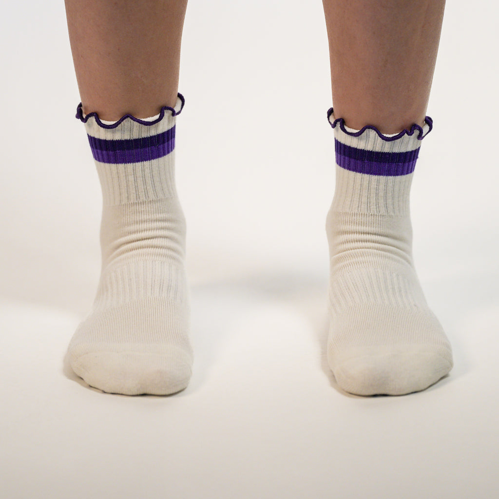 Purple Pulse Grip Socks