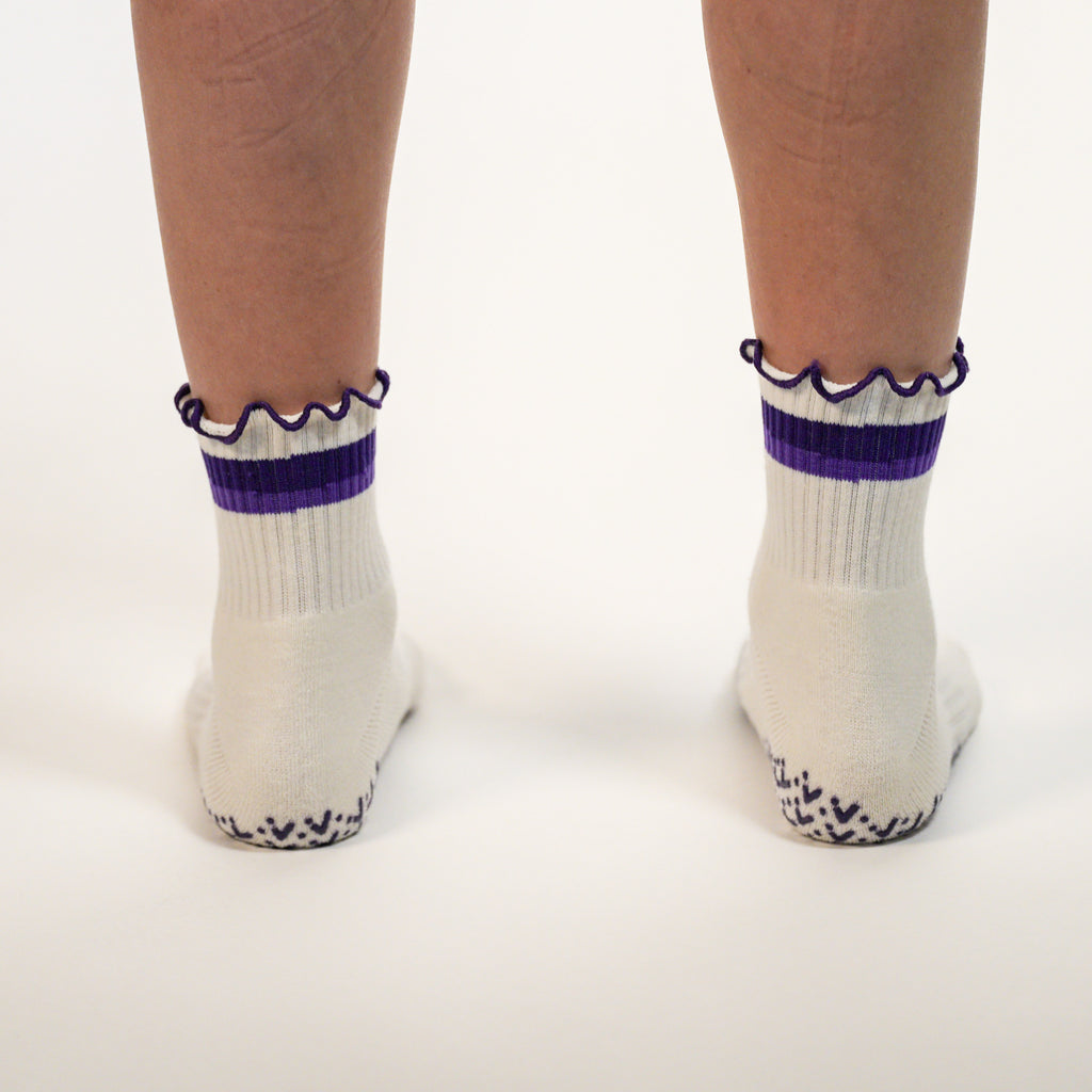 Purple Pulse Grip Socks