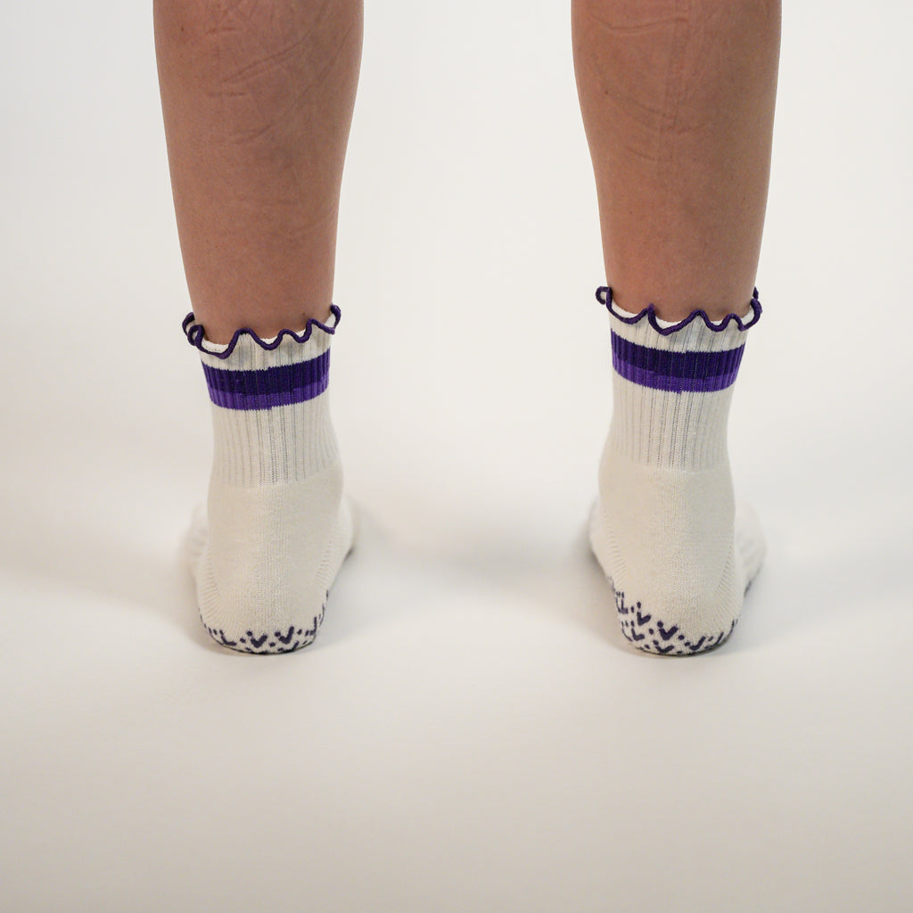 Purple Pulse Grip Socks
