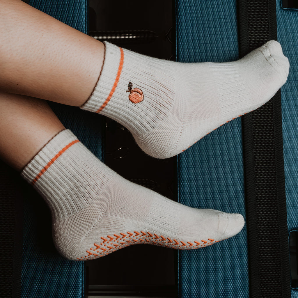 Peachy Keen Grip Socks