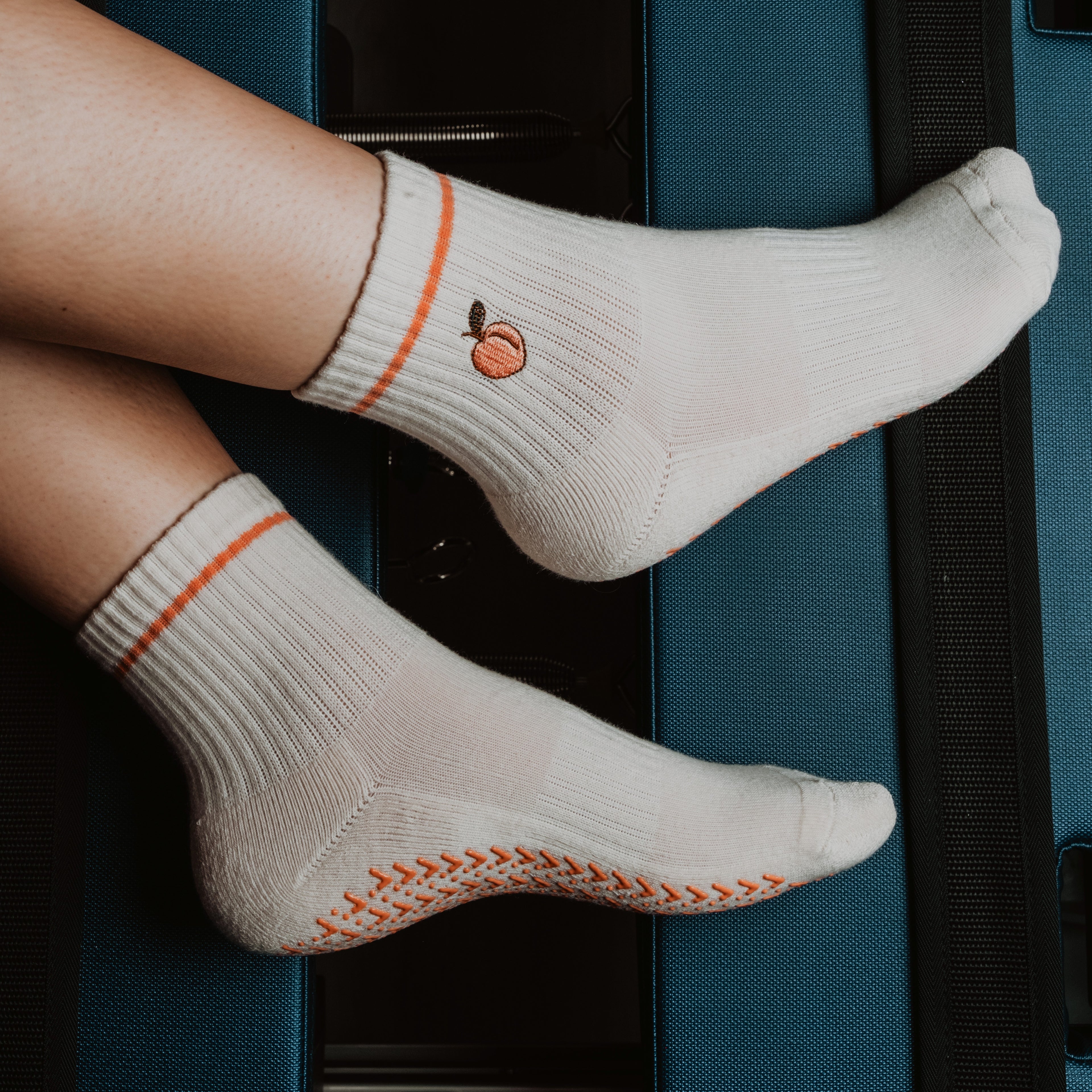 Peachy Keen Grip Socks