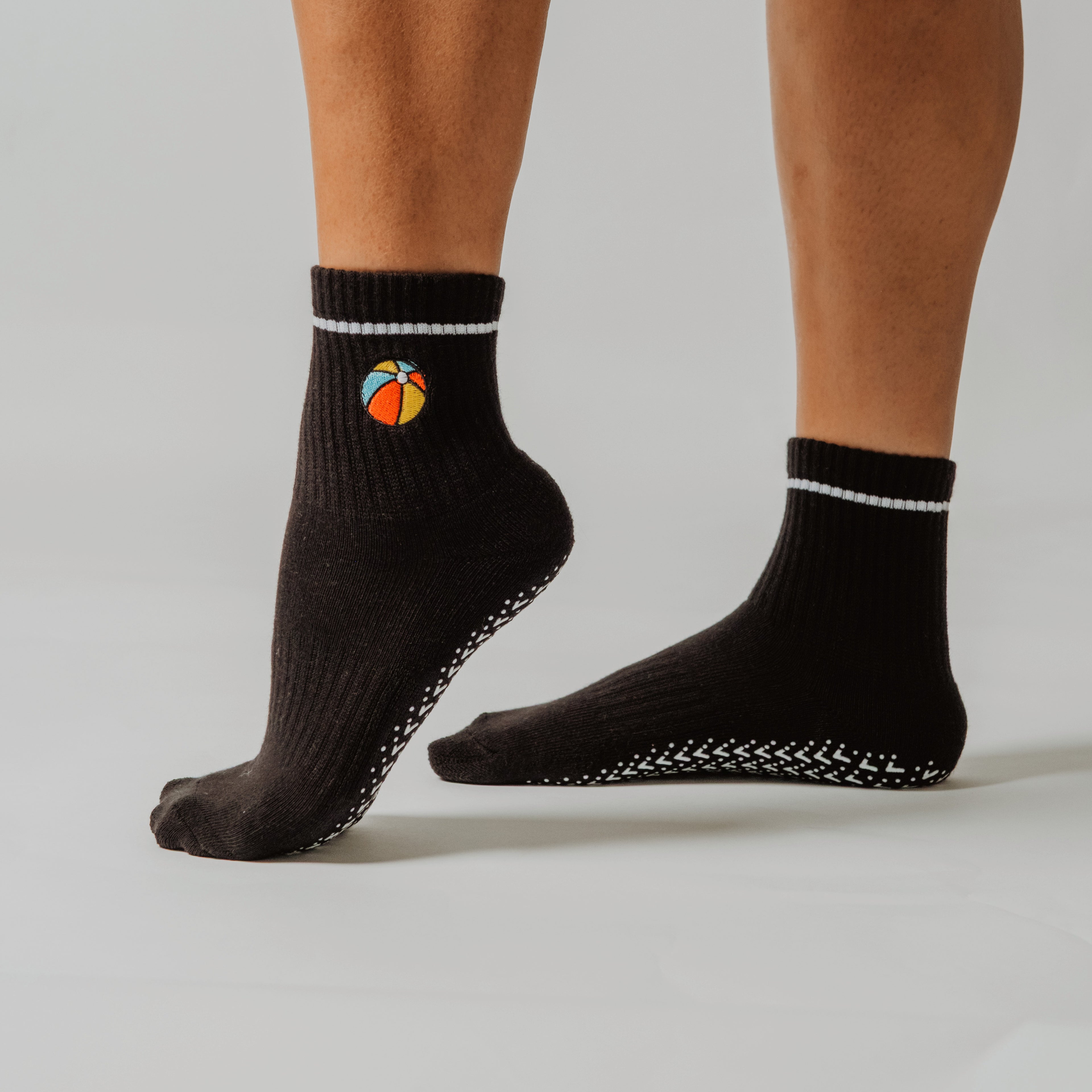 Beach Bum grip socks by PikeFit, non-slip socks for Pilates, barre and yoga