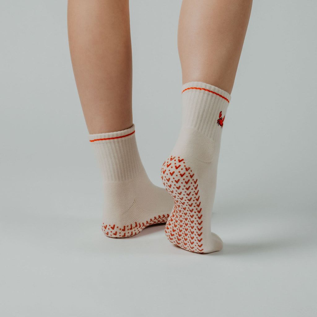 Pinch me Pretty  nan cut grip socks in brights tones — non-slip for Pilates, Barre & Yoga