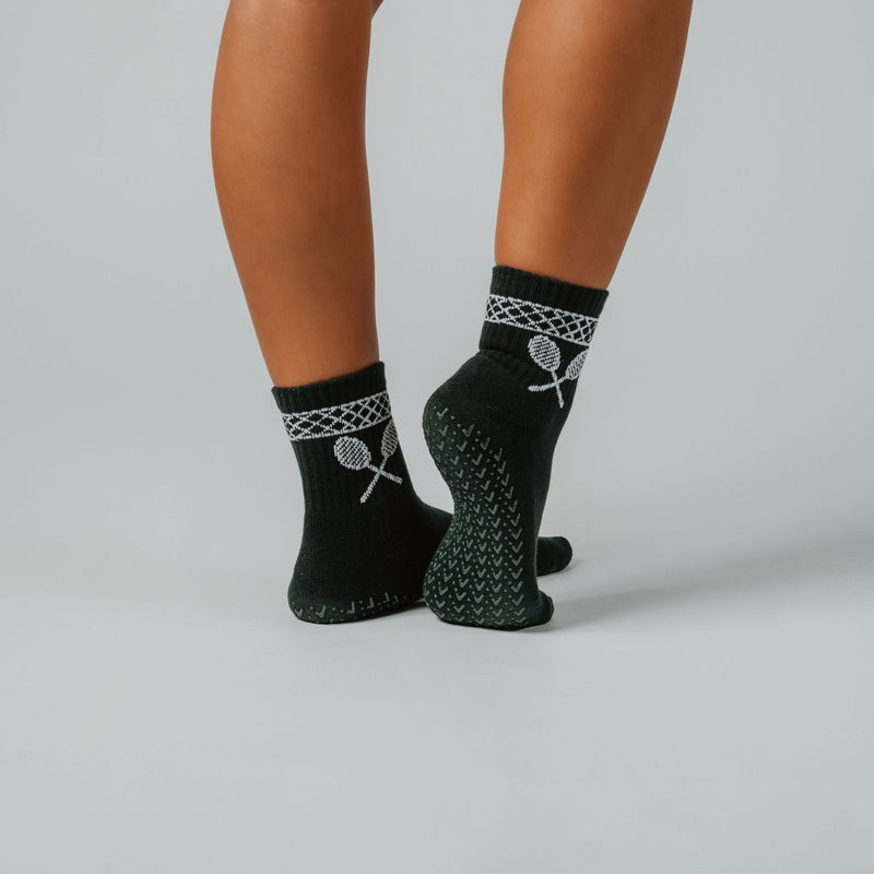 Love 40  nan cut grip socks in dark/black tones — non-slip for Pilates, Barre & Yoga