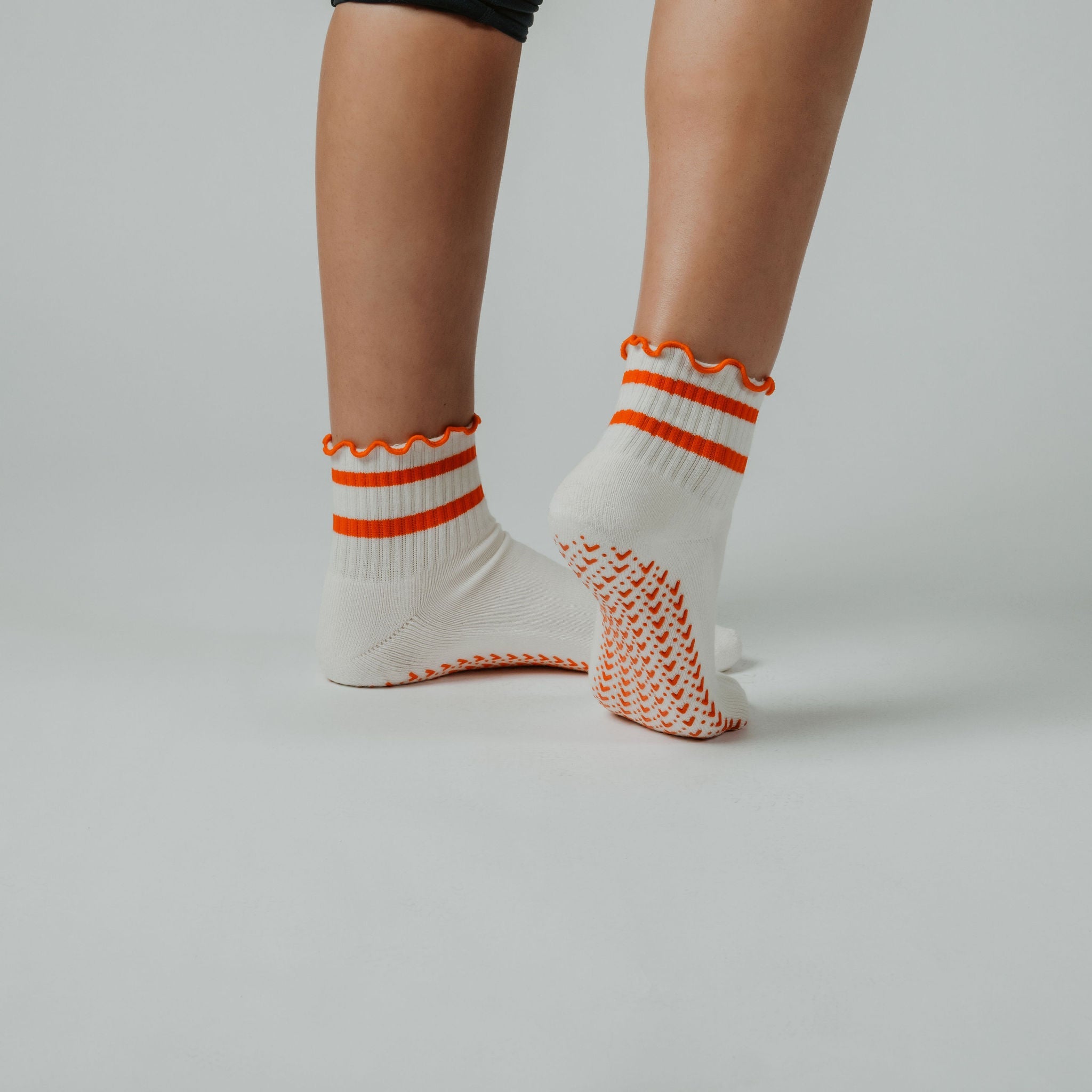 Ruffles have more fun nan cut grip socks in brights tones — non-slip for Pilates, Barre & Yoga