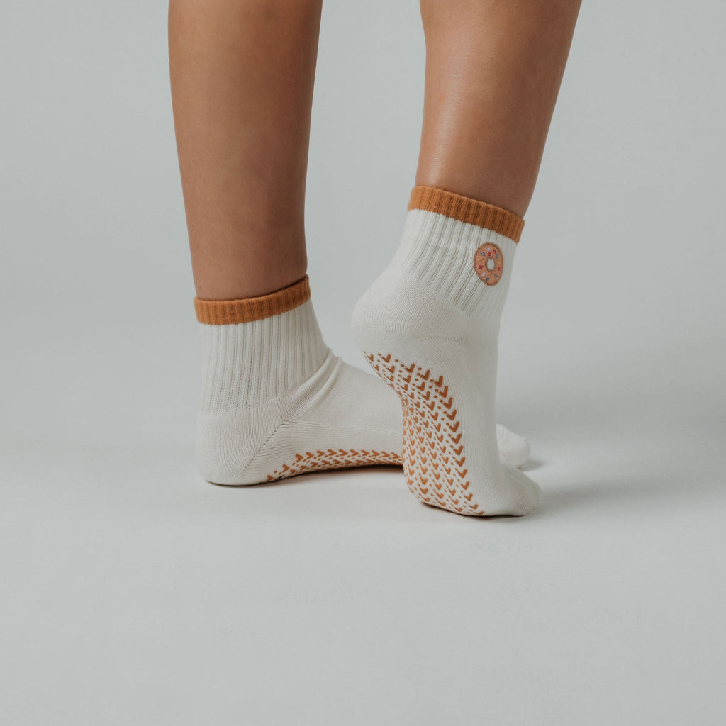 Sprinkles  nan cut grip socks in neutrals, pastels tones — non-slip for Pilates, Barre & Yoga